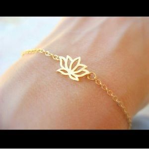 Gold lotus bracelet