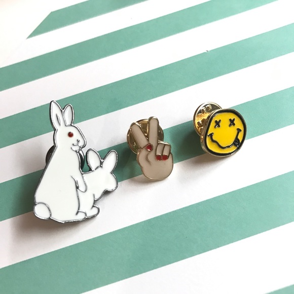 Three lapel pins. Sell as a set.