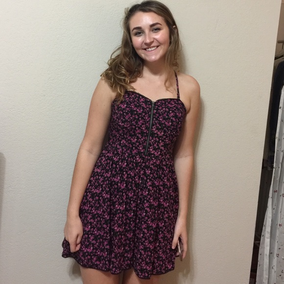 Black floral dress!