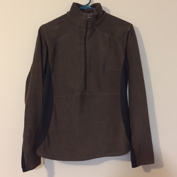 Brown and black Columbia 1/2 zip