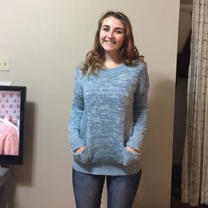 Blue knit sweater!
