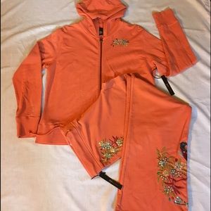 BCBG Peach Sweatsuit Size XL