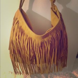 🌸 ORANGE CARAMEL 🌸 Fringe Statement Bag!