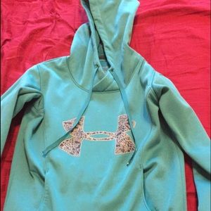 Xsmall under armor hoodie turquoise, brand new