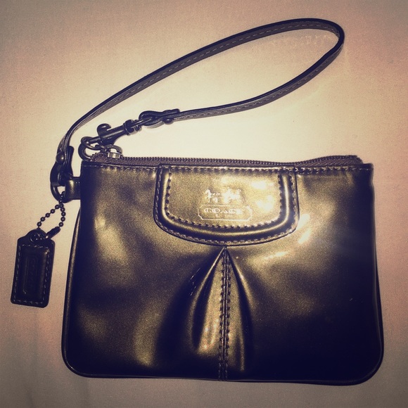 Gunmetal Coach wristlet