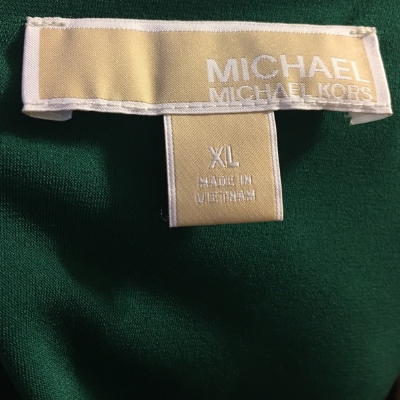 Emerald green Michael Kors top with Gold - Picture 3 of 4