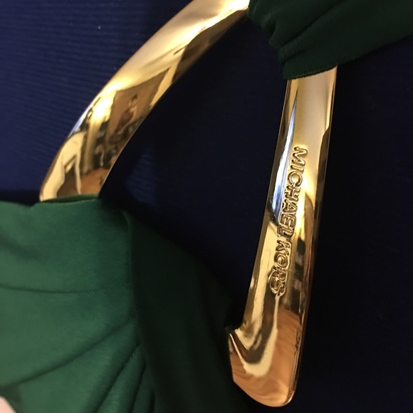 Emerald green Michael Kors top with Gold - Picture 4 of 4