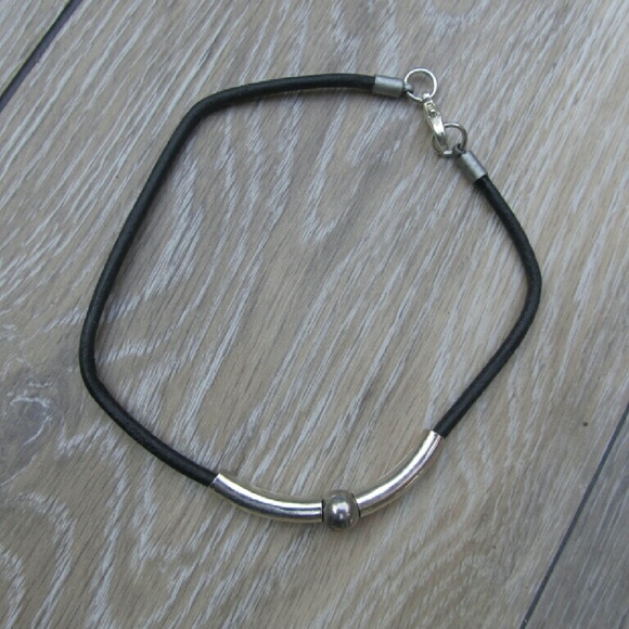 ⚡FLASH SALE⚡Genuine Leather Sterling Silver Choker