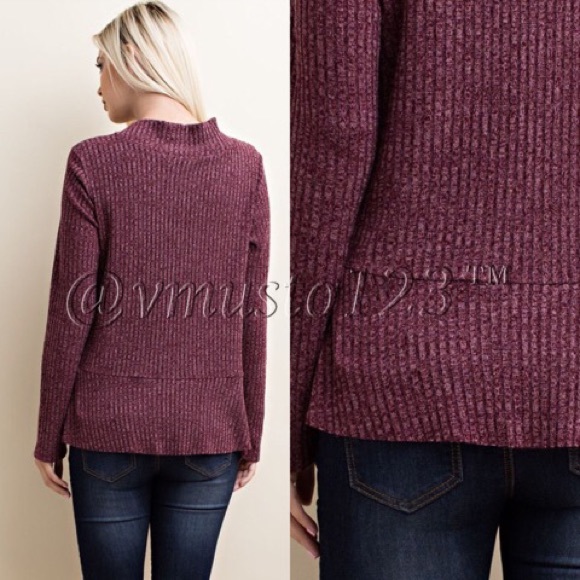 ‼️1 HOUR SALE‼️ RIBBED ASYMMETRICAL TOP W/ RUFFLES - Picture 4 of 4