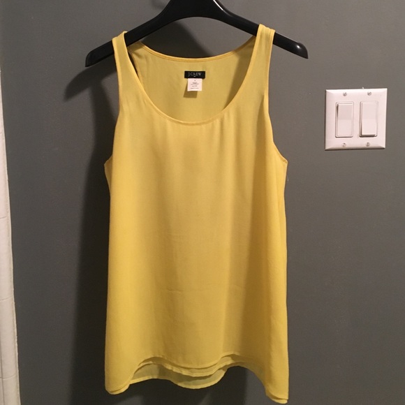 J Crew Yellow Silk Tank