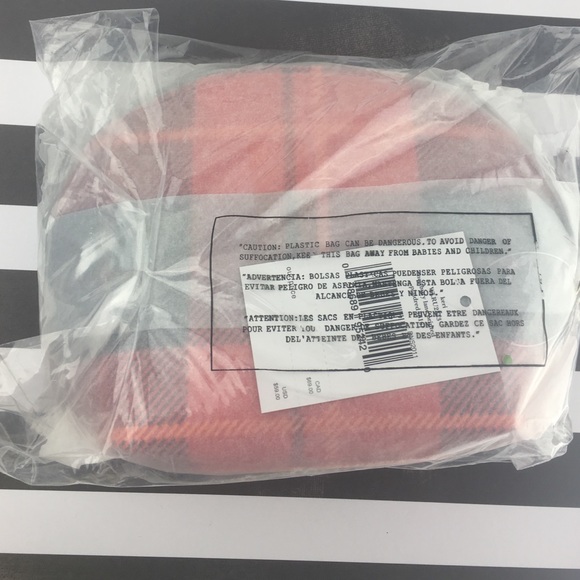 Kate spade Kerri makeup 💄 cosmetic bag red Plaid - Picture 4 of 7