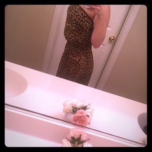 Leopard printed dress.