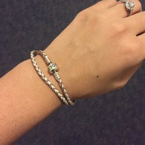 Pink Pandora wrap bracelet