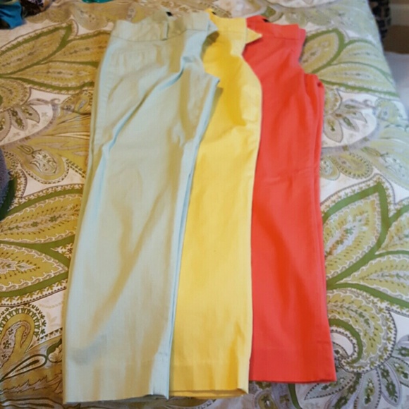 Pastel colored The limited crop/ankle pants.