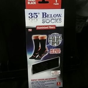 2 pairs unisex 35 below socks black