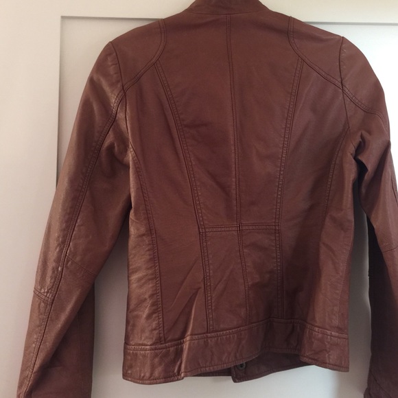 Sandwich 100% leather deep rose colored jacket - Picture 3 of 4
