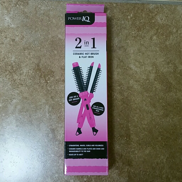 2 in 1 ceramic hot brush & flat iron