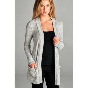 Grey pocket cardigan