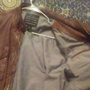 Lucky Brand black label brown leather jacket