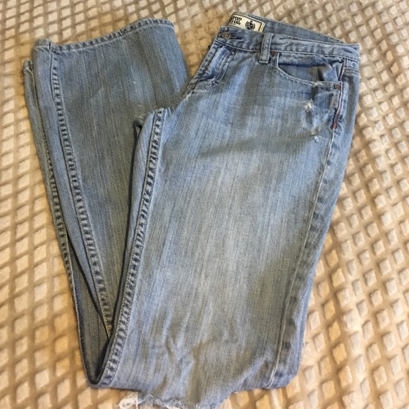 Pink distressed Jean size 6
