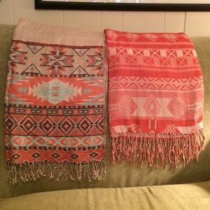 Tribal design scarves