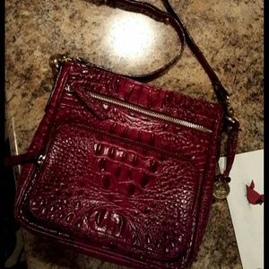 Authentic Brahmin purse a dark pink