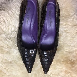 Brown high heel shoes by Diego lucca