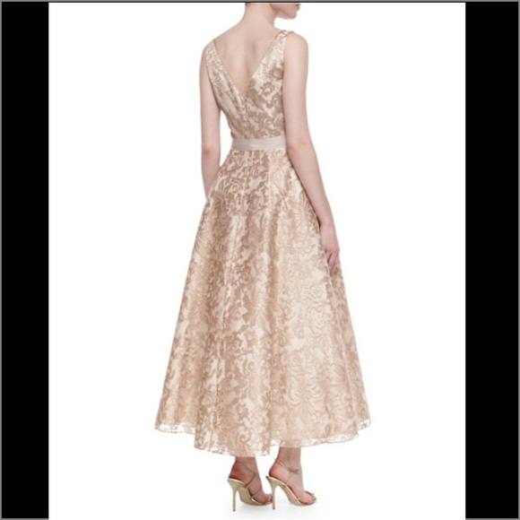 Aidan Mattox Pink Mesh Metallic Sleeveless - Picture 8 of 8