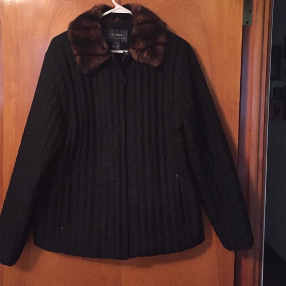 Ralph Lauren coat with faux fur collar