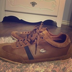 Lacoste Brown leather sneakers