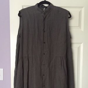 eskandar ELEPHANT Handkerchief Linen Shirt Dress