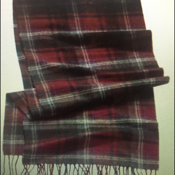 Jos. A Bank 100% cashmere plaid scarf