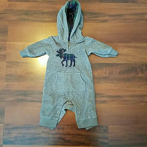 Fleece moose romper