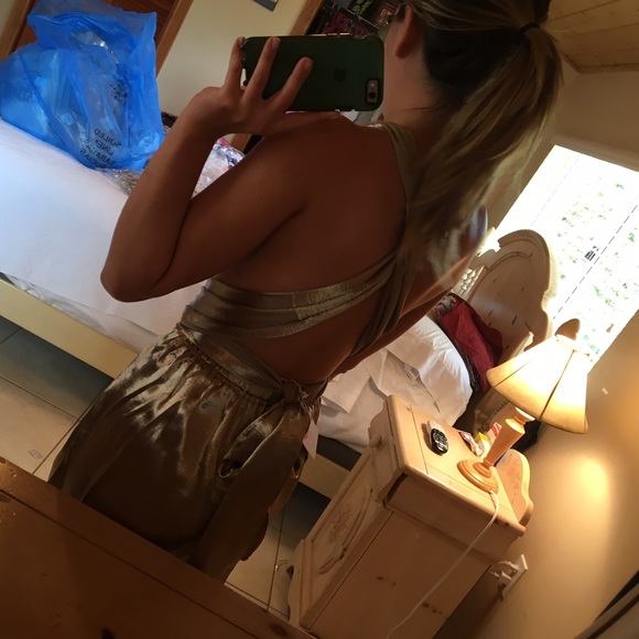 gold silk multi-romper NEW YEARS! - Picture 3 of 4