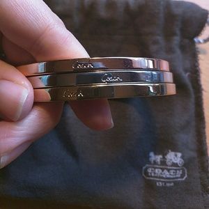 Coach tri color bangle bracelets