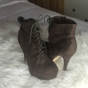 Lace Up Platform Booties