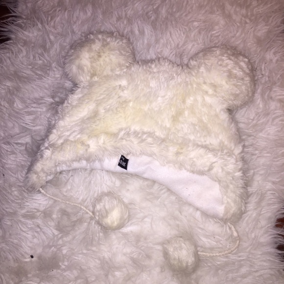 Faux Fur Fluffy White Winter ear hat