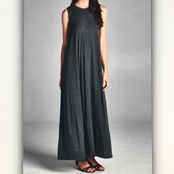 Dresses & Skirts - 🌙Charcoal sleeveless🌙 tunic maxi dress