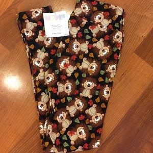 NEW Lularoe OS holiday hedgehog leggings