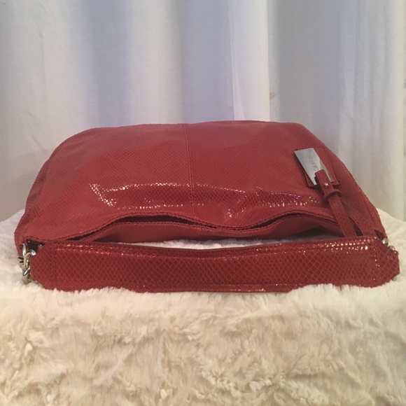 Calvin Klein Light Red Snake/Python Leather Hobo - image 3
