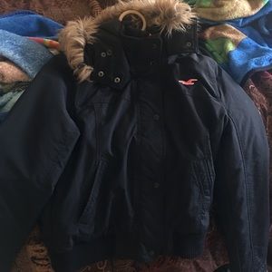 Hollister navy blue jacket