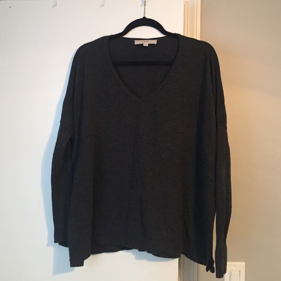 Loft boxy and flowy dark grey sweater