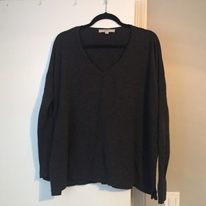 Loft boxy and flowy dark grey sweater