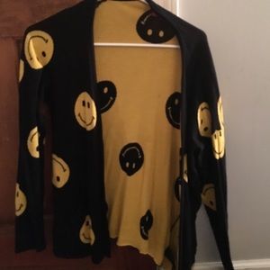 smiley face cardigan :)