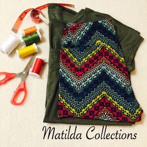 LulaRoe Aztec Chevron OS Leggings bundle