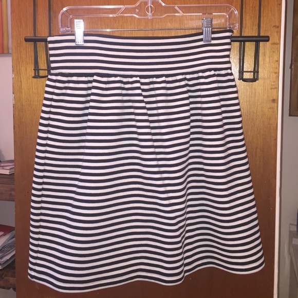 Striped Joe Fresh miniskirt.