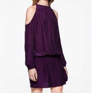 Ramy Brook open shoulder dress in dark purple