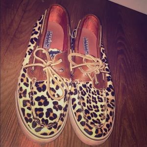 Sperry Leopard Pony Boat Shoes