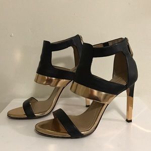 BCBG Black & Gold heels.