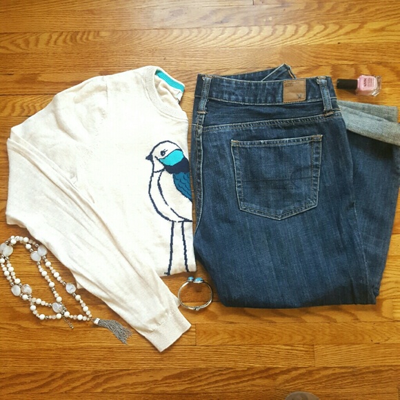 ON Blue Bird Tan Crew Sweater